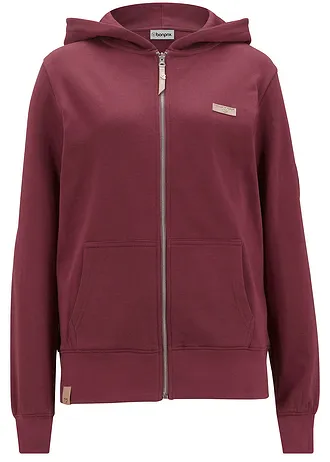 Bluza rozpinana z kapturem, z czystej bawełny