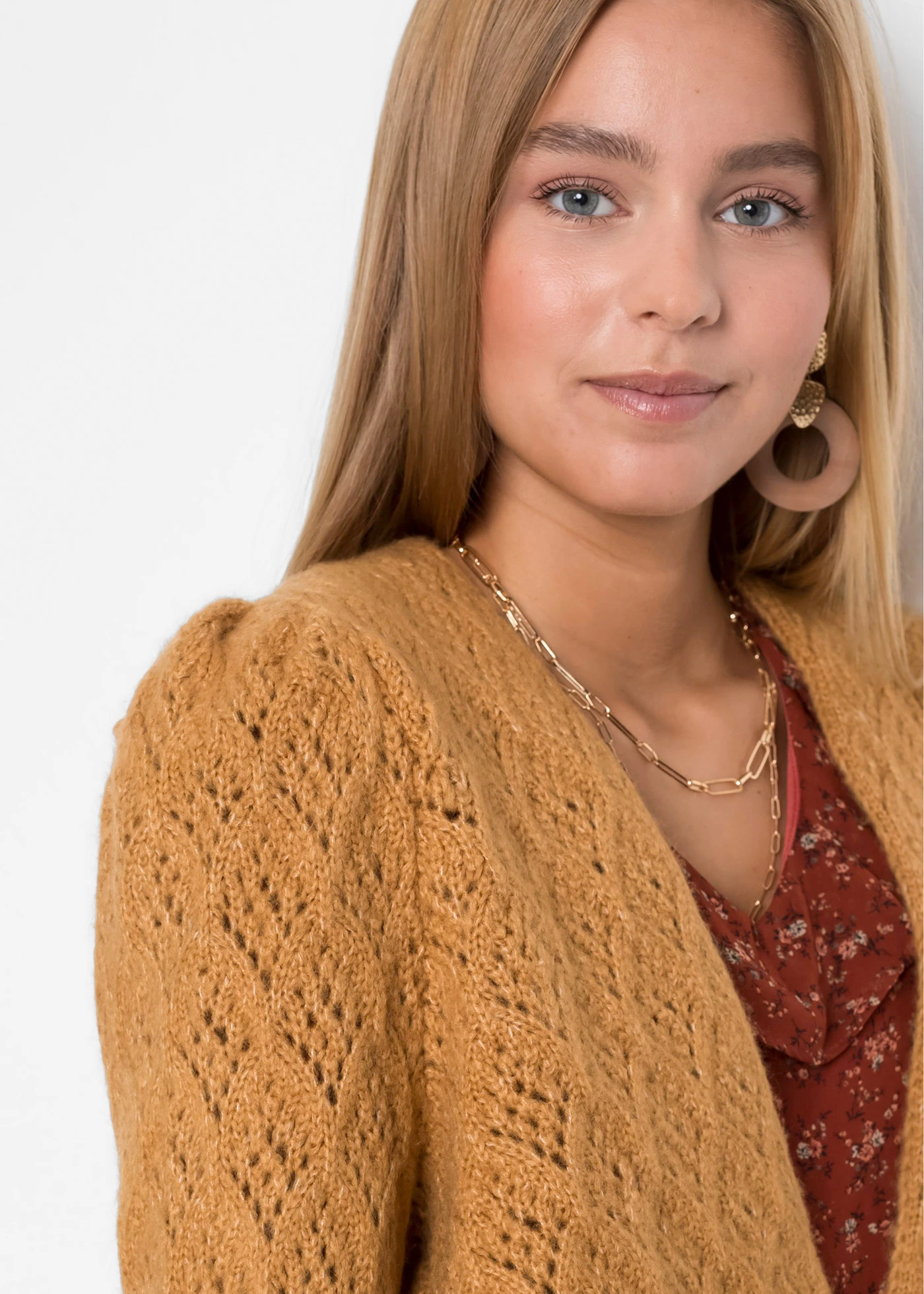 Vest met brede boorden • donkergeel • bonprix online shop