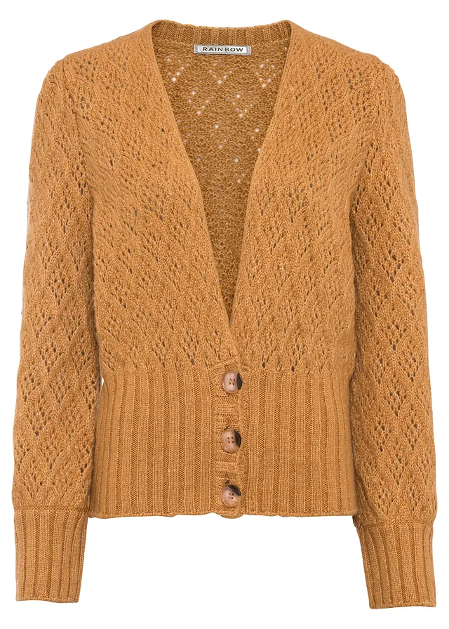 Vest met brede boorden • donkergeel • bonprix online shop