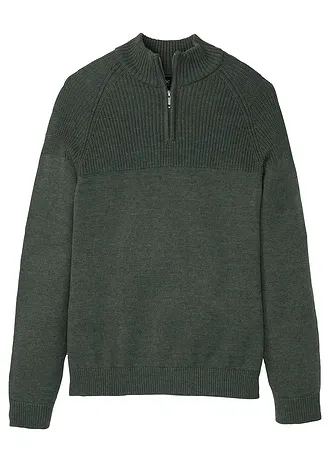 Svetr s límečkem na zip, Regular Fit