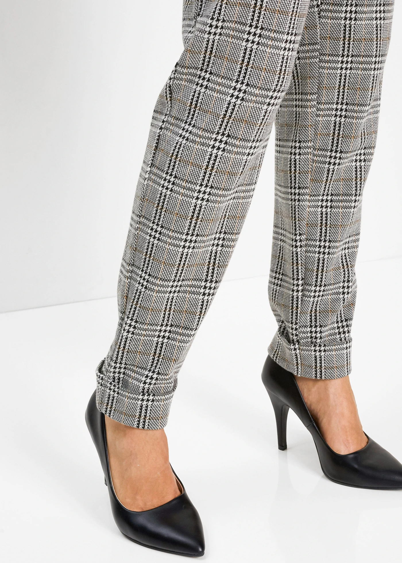 Pantaloni glencheck fără încheiere • gri fumuriu cadrilat • magazin bonprix