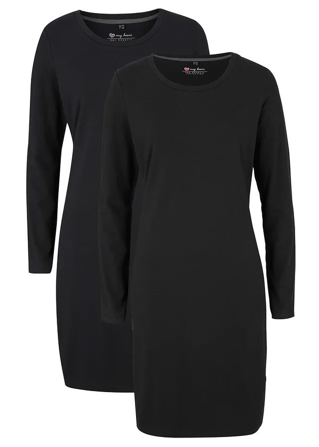 Rochie din jerse care urmărește linia corpului (set/2 buc.)