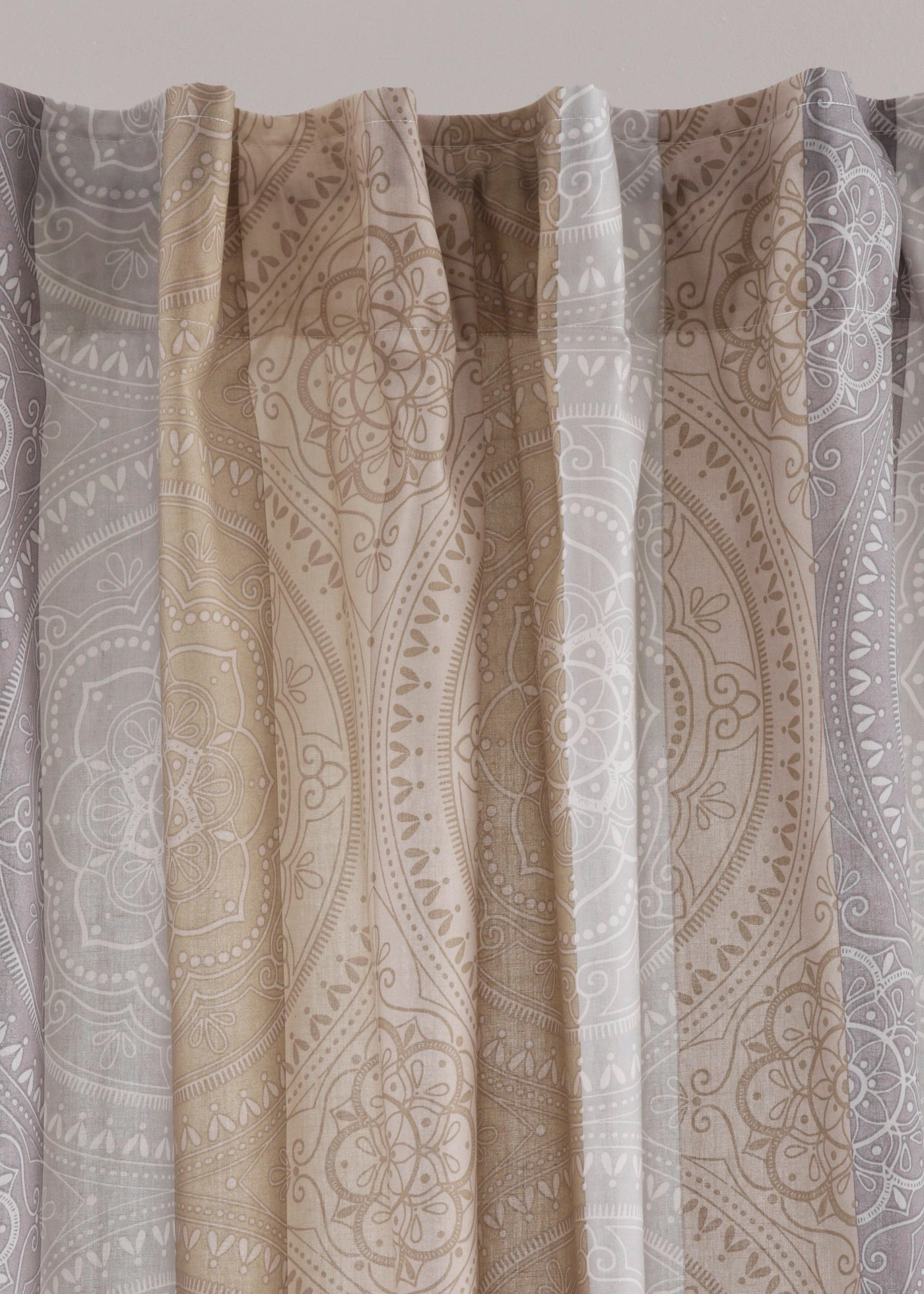 Gordijn met strepen van gerecycled polyester ( 1 stuk) • sand-grijs • bonprix online shop