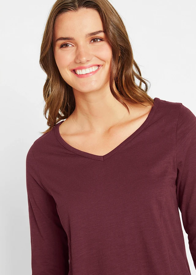 T-shirt long 100% coton • rouge érable • product-page.page-title-suffix