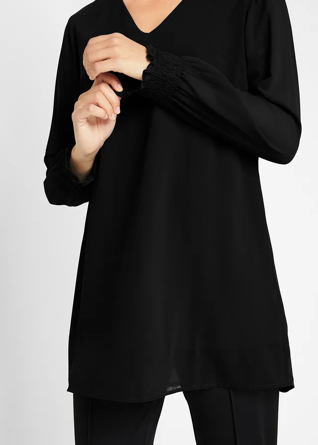 Lange tuniek, lange mouw • zwart • product-page.page-title-suffix