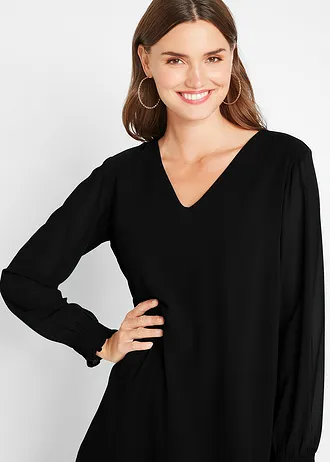 Bluză tip tunică lungă • negru • magazin bonprix