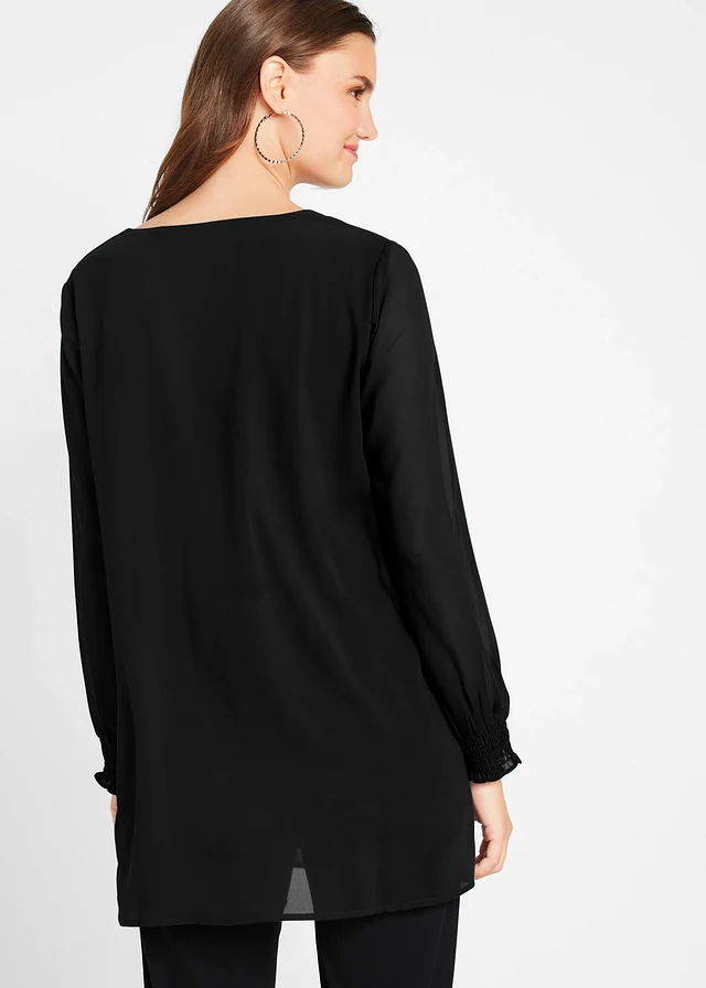 Lange tuniek, lange mouw • zwart • product-page.page-title-suffix