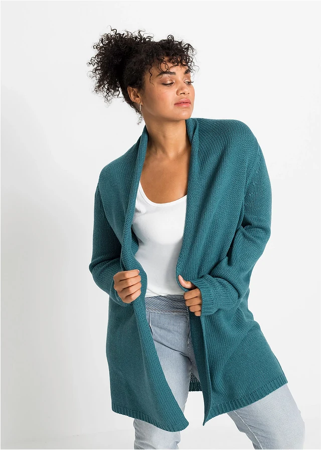 Lang vest, Kleur: blauwgroen