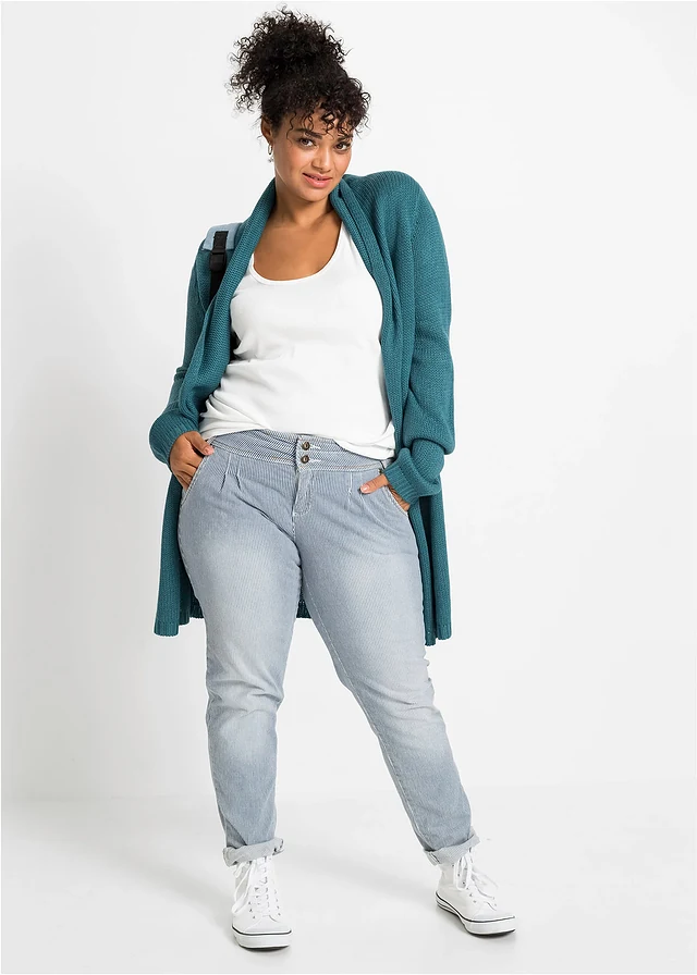 Lang vest, Kleur: blauwgroen