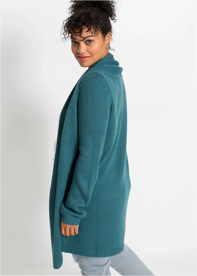 Lang vest, Kleur: blauwgroen