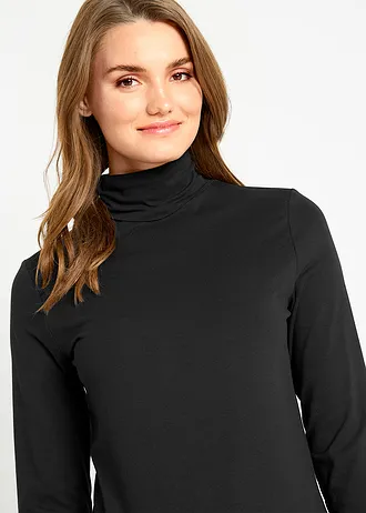 Bluză cu mâneci lungi (set/2 buc.) • negru/negru • magazin bonprix