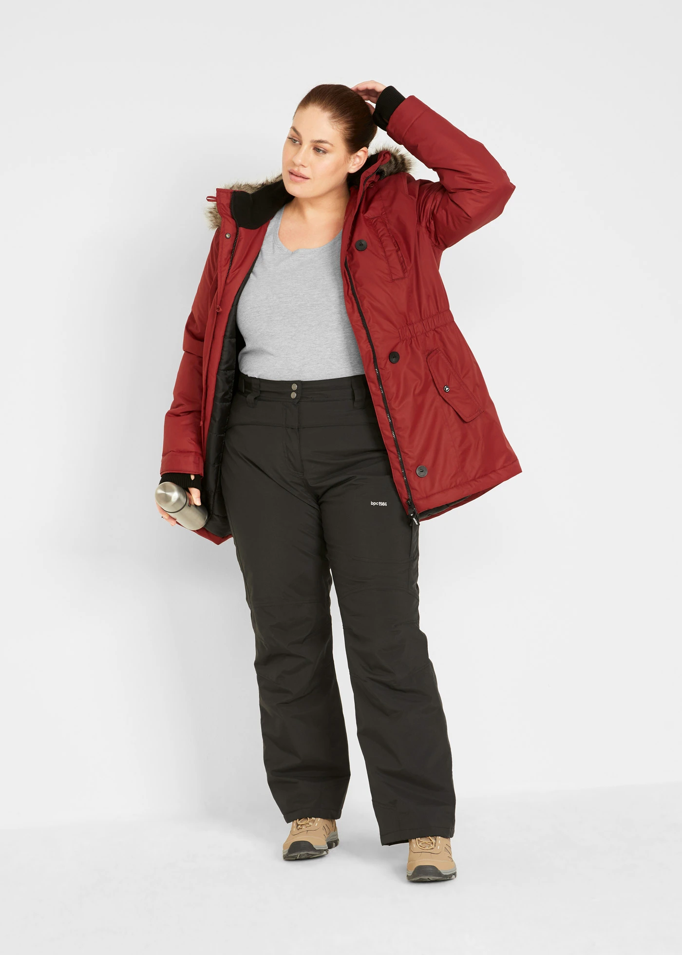 Termo kalhoty, nepromokavé • černá plus size • bonprix obchod