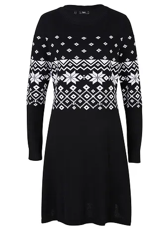 Pletené šaty s norským vzorem