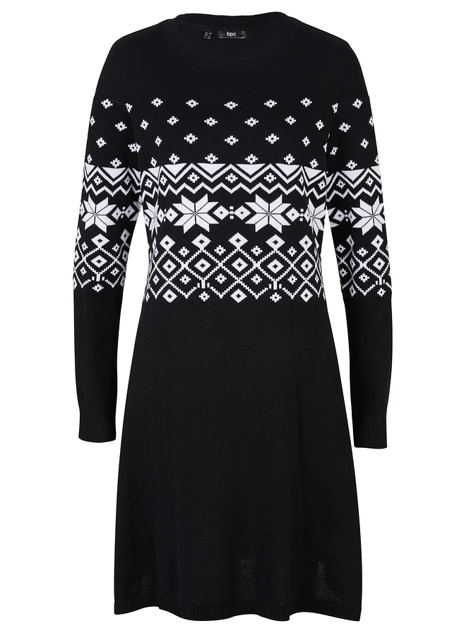 Robe en maille à motif norvégien