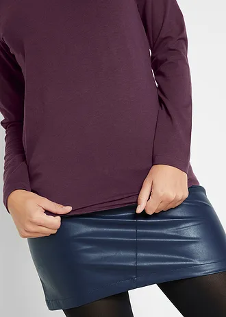 Přiléhavé triko s dlouhým rukávem • bezinková • bonprix obchod