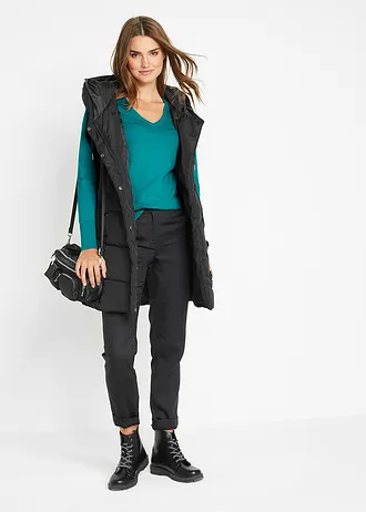 Sweter z cienkiej dzianiny • zielony morski • sklep bonprix