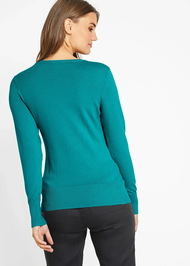 Pull en fine maille • vert lagon • product-page.page-title-suffix