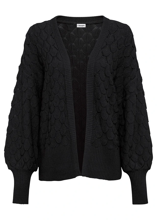 Ajour vest, Kleur: zwart