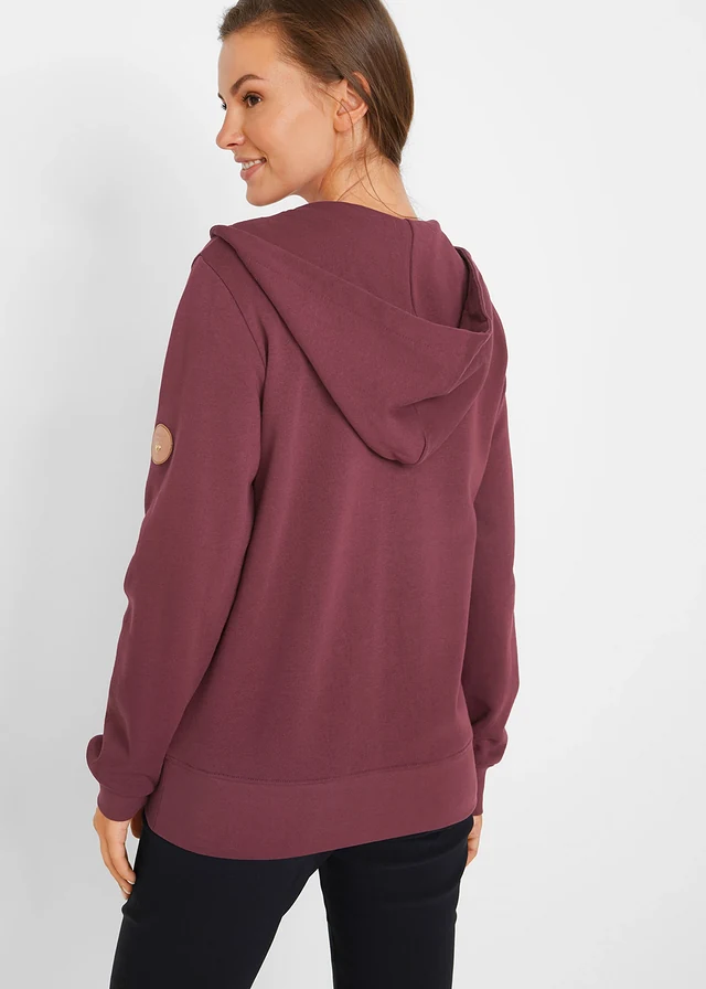Sweat zippé à capuche, 100% coton • rouge érable • product-page.page-title-suffix