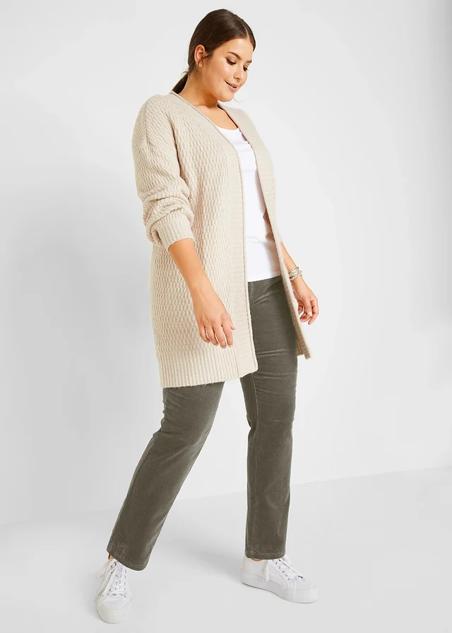 Stretch corduroy broek, Kleur: olijfgroen