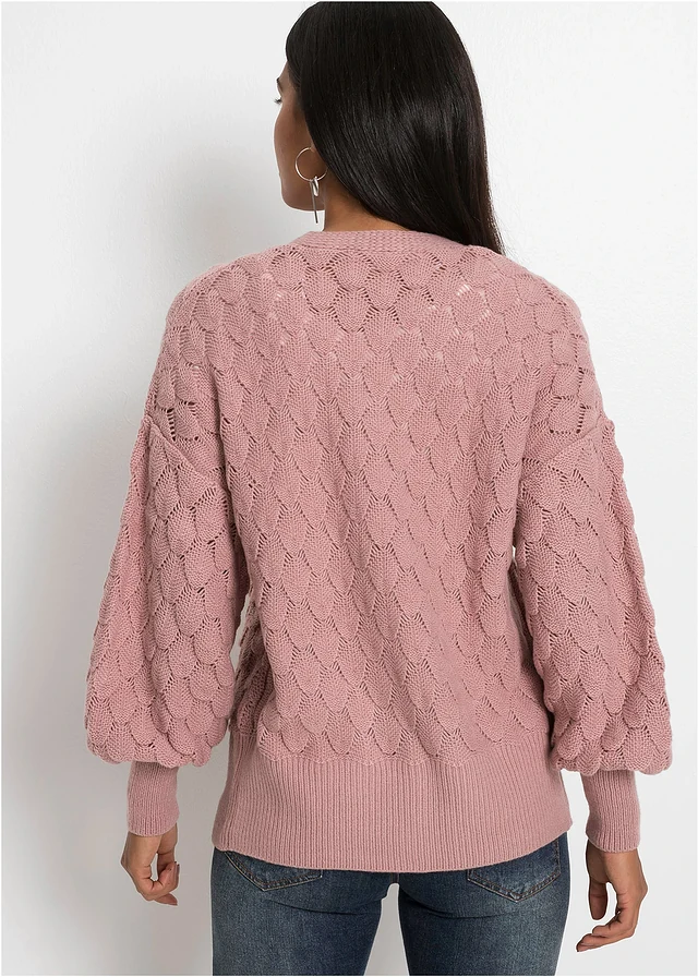 Ajour vest, Kleur: rozenhout