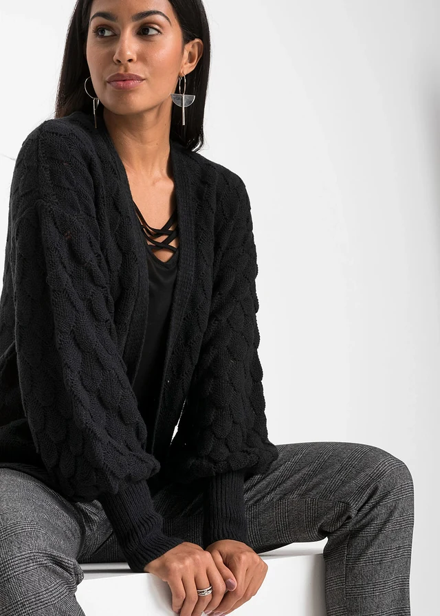 Gilet en maille ajouré • noir • product-page.page-title-suffix