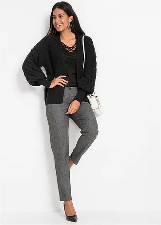 Ajour vest, Kleur: zwart