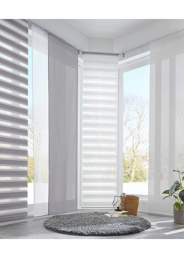Panneau coulissant en tissu sablé (1 pce) • blanc • product-page.page-title-suffix