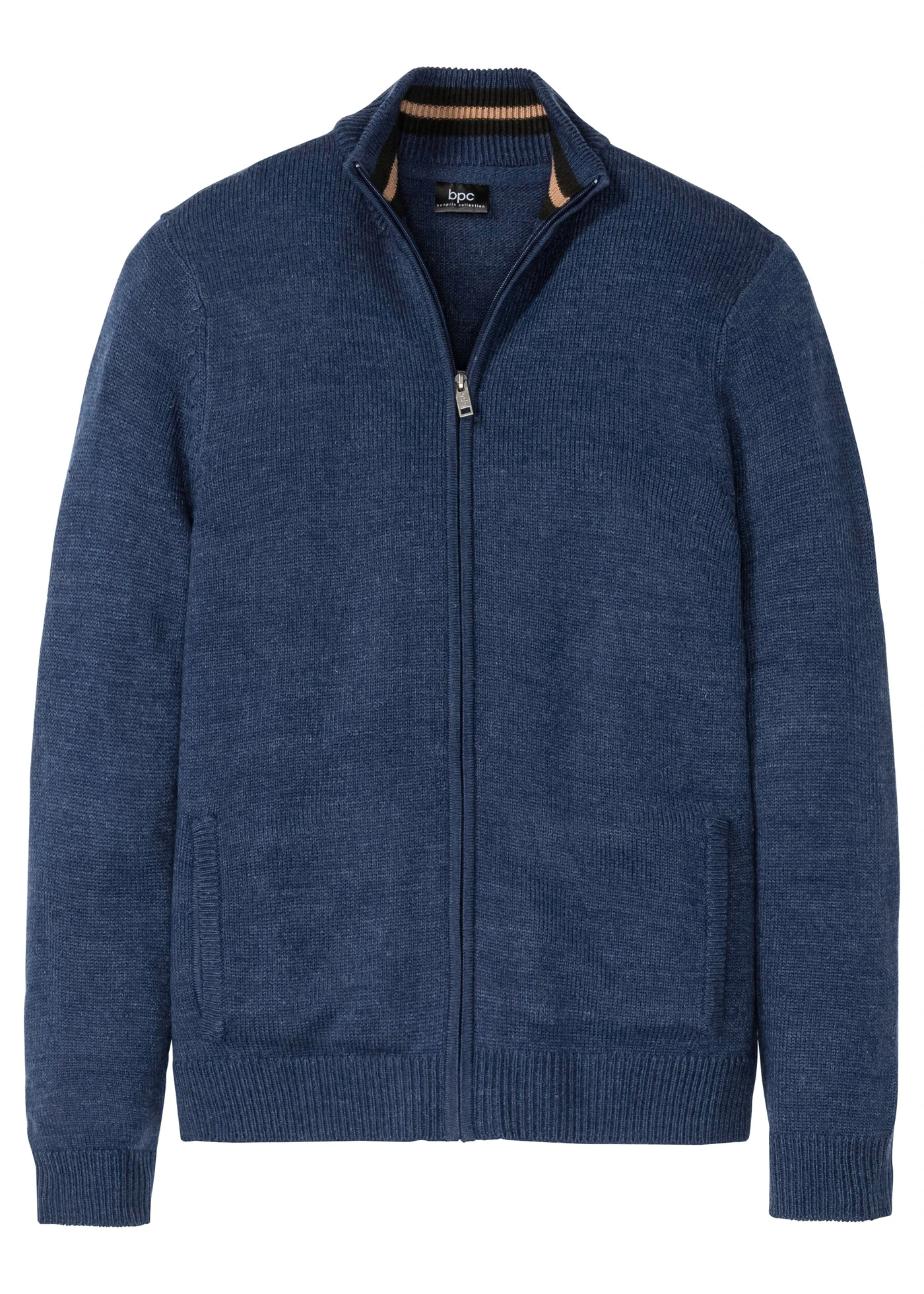 Svetr na zapínání, z jemného úpletu • modrá • bonprix obchod