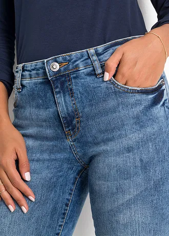 Strečové Skinny džíny, Mid Waist • modrý denim • bonprix obchod