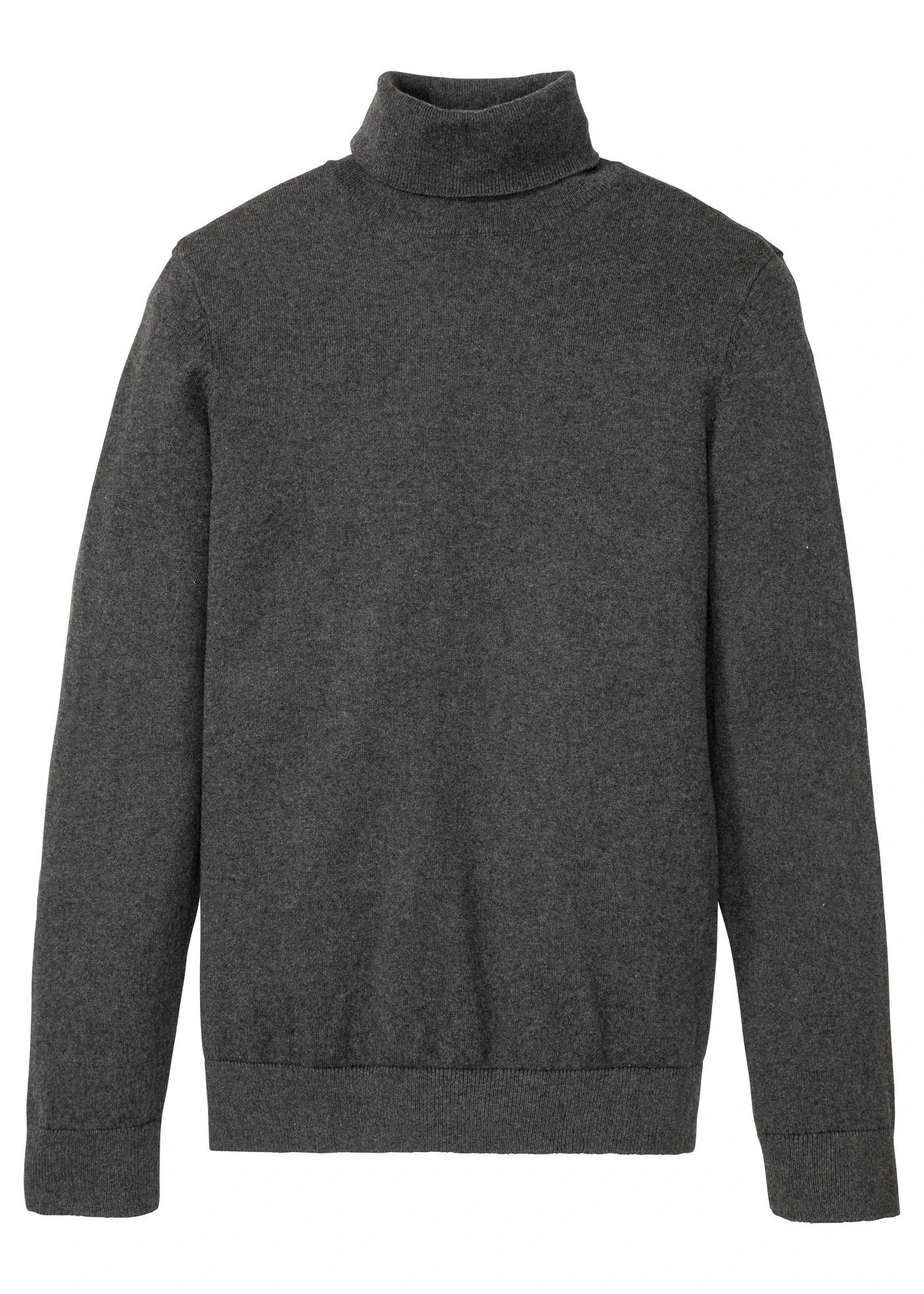 Svetr s rolákovým límcem a kašmírem • tmavě šedý melír • bonprix obchod