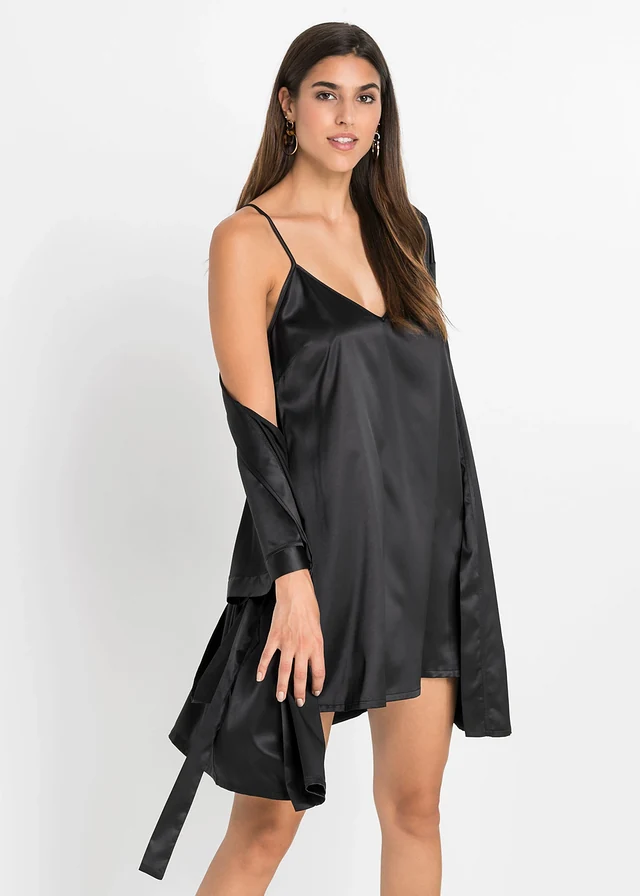 Kimono en slipdress (2-dlg. set)
