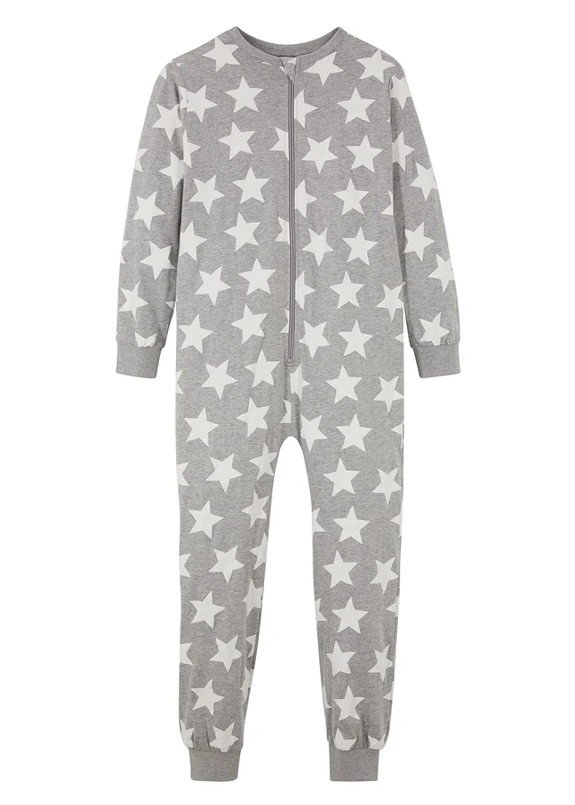 Pijama tip salopetă cu bumbac organic moale