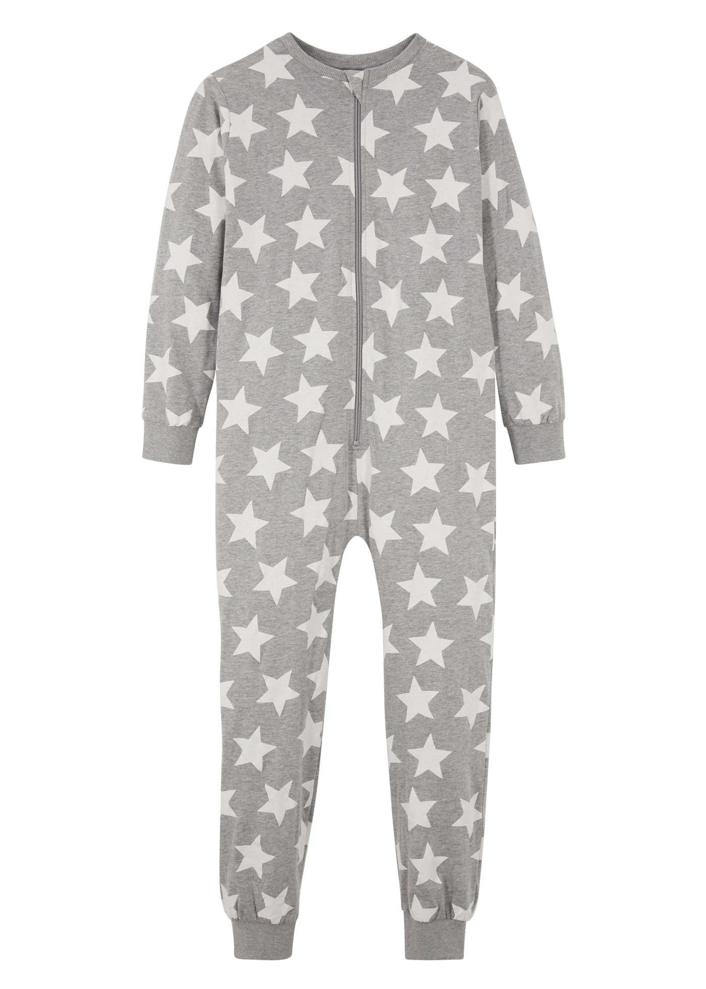 Overal na spaní s měkkou organickou bavlnou • světle šedý melír • bonprix obchod