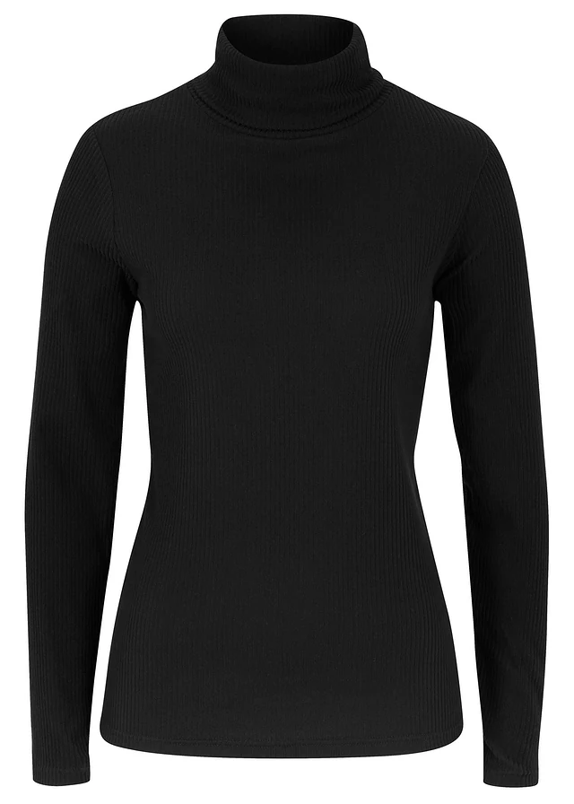 Pull chaud à col roulé, Couleur: noir