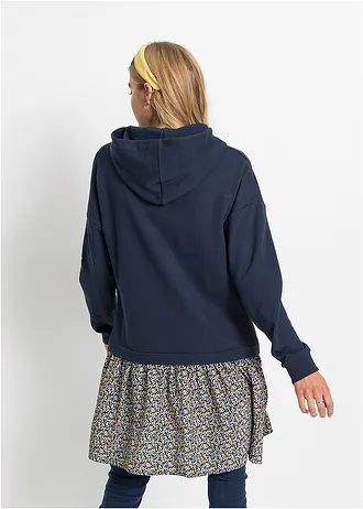 Robe sweat 2en1, Couleur: bleu-jaune floral