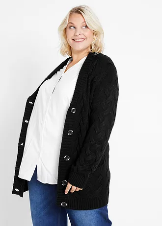 Jachetă tricotată, culoare: negru