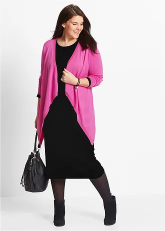 Úpletové šaty z jemné viskózy, barva: černá