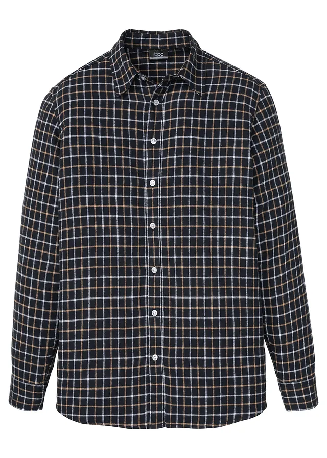 Cămașă cu mâneci lungi din flanelă din bumbac 100%