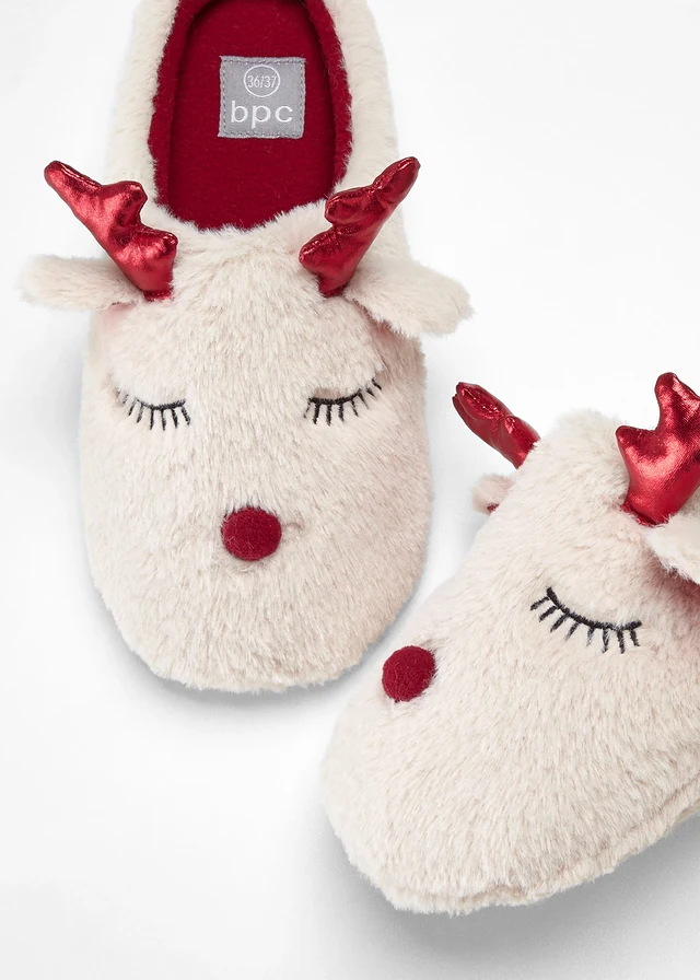 Chaussons • beige/rouge • product-page.page-title-suffix