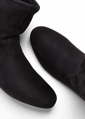 Cizme scurte cu fundă la spate • negru • magazin bonprix