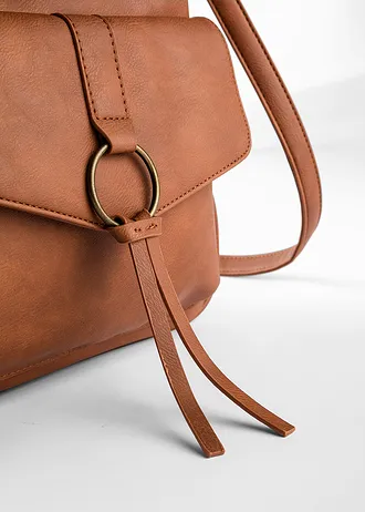 Middelgrote schoudertas met gesp • cognac • bonprix online shop