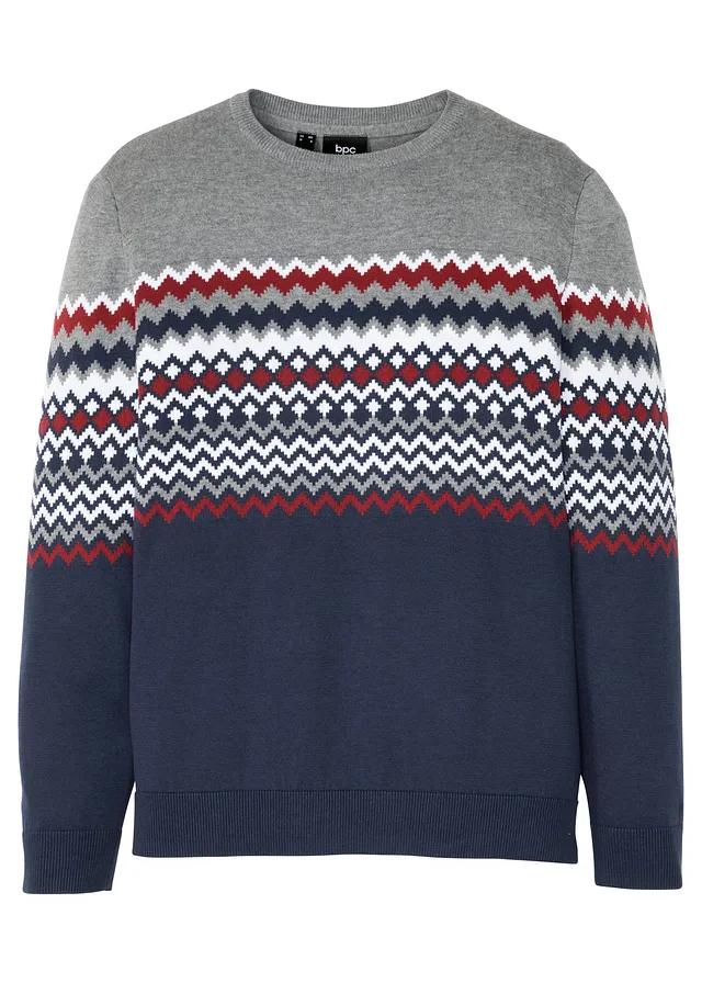 Pulover model norvegian cu bumbac