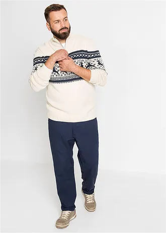 Pull norvégien à col camionneur, Couleur: naturel motif