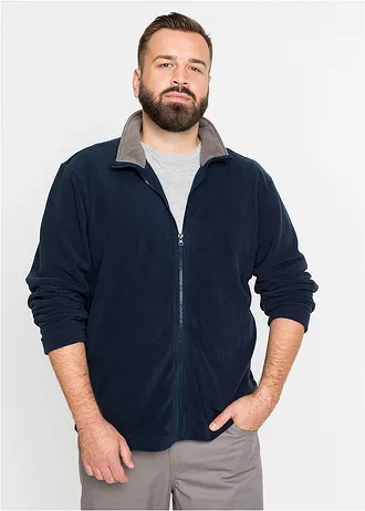 Fleece vest • donkerblauw plus size • bonprix online shop