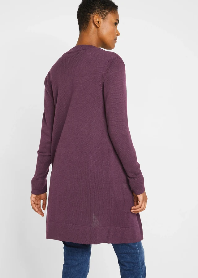 Gilet long en maille, manches longues, Couleur: sureau