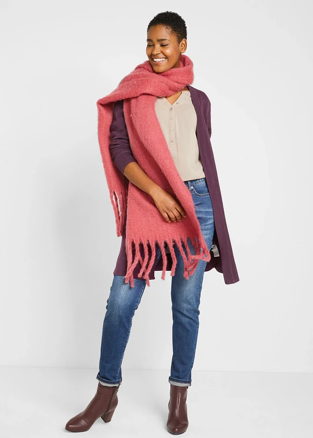 Gilet long en maille, manches longues • sureau • product-page.page-title-suffix