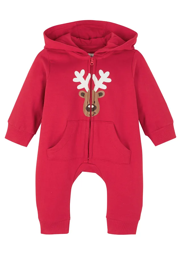 Overal, detský, vianočný, z bio bavlny