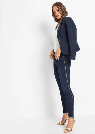 Blazer à poches passepoilées, petite stature • bleu foncé • Boutique bonprix