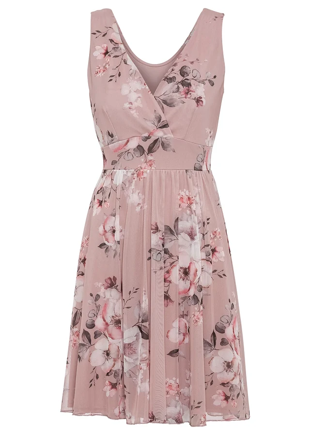Robe courte à décolleté plongeant